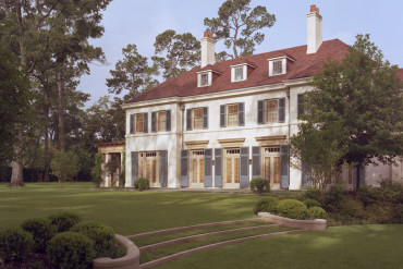 Knollwood Residence back facade and grounds, Houston, TX