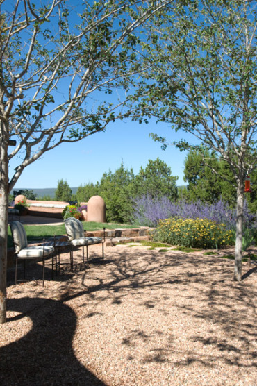Las Campanas patio gardens, Santa Fe, NM