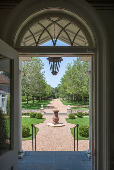 Longwood Farm entry and front courtyard, Chappell Hill, TX