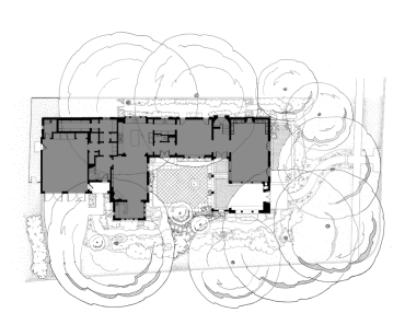 Courtyard Residence on Del Monte landscape drawing, Houston, TX