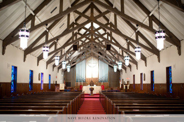 Before renovation, St. Mark's Episcopal Church nave, Houston, TX