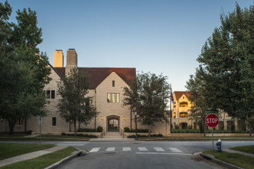 Street view of the Saint Johns School Campus Center, Houston, TX.