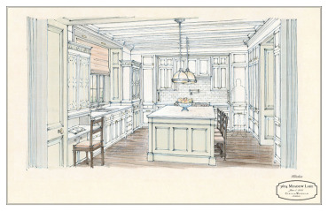Meadow Lake Residence kitchen drawing