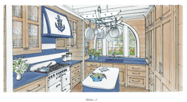 Seaside Residence kitchen drawing
