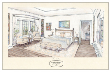 Pine Valley Residence master bedroom, Houston, TX