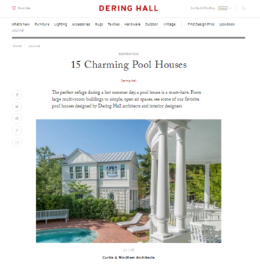Seaside Pool House Makes Dering Hall's "15 Most Charming"